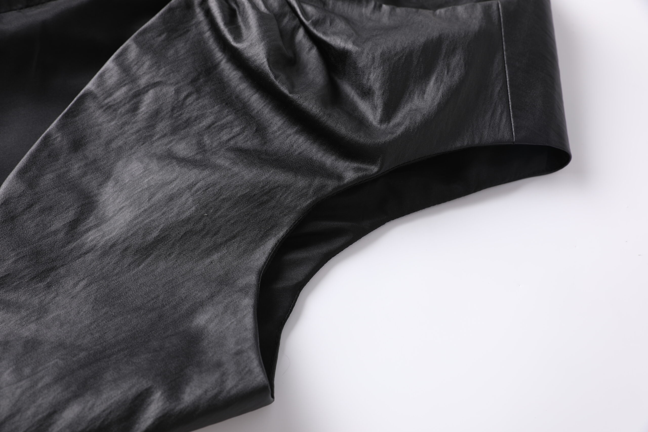 Coated Cotton Cropped Vest - Image 6