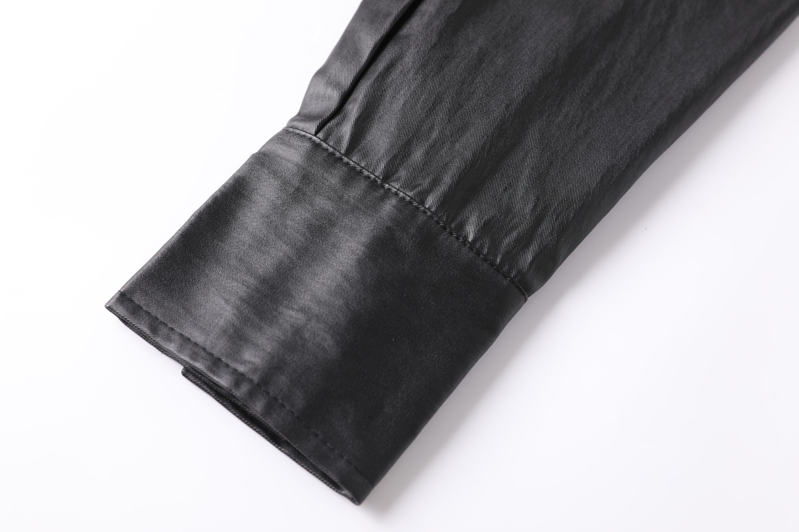 Coated Cotton Slim Zip up Shirt - Image 8