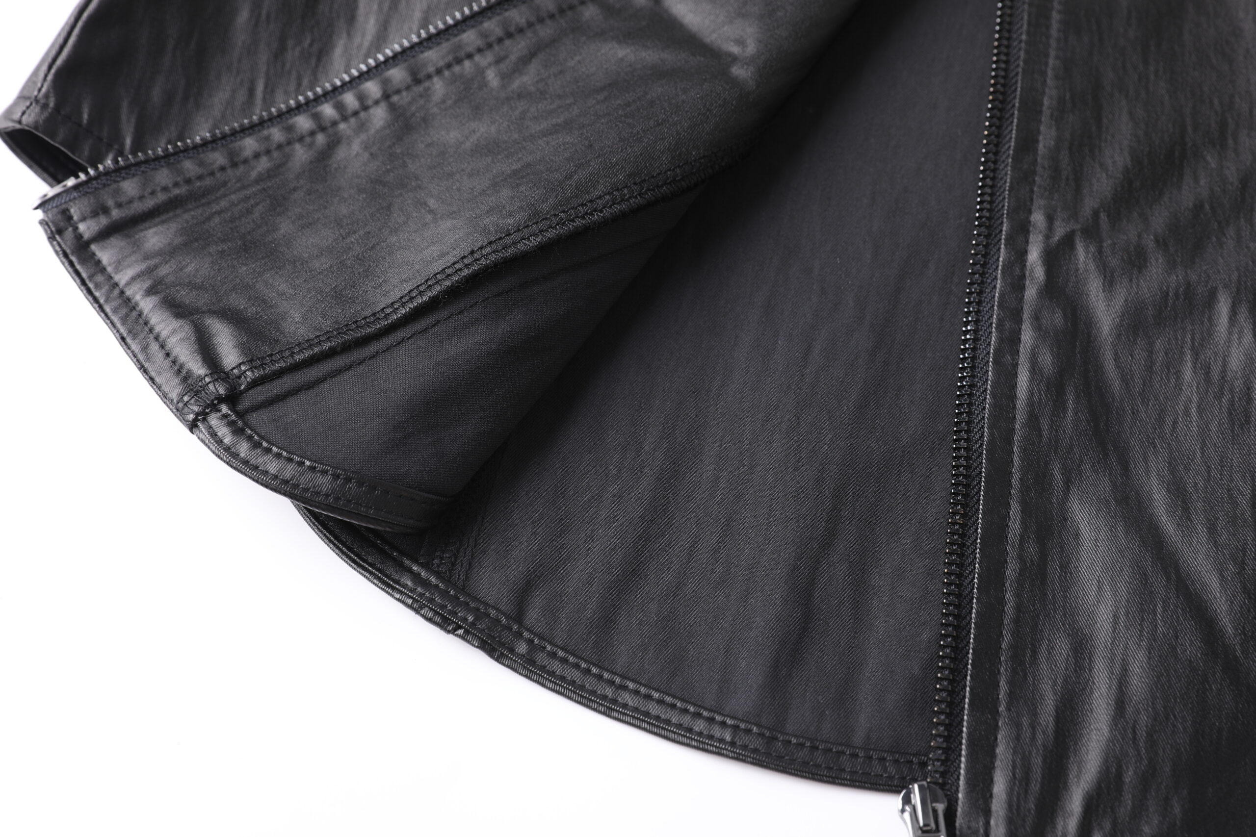 Coated Cotton Slim Zip up Shirt - Image 9